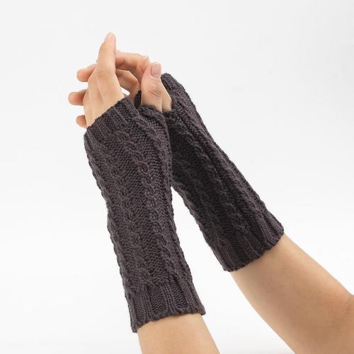 Laine Tricot¿¿E Torsad¿¿E Garde Au Chaud Gants De Ski Courts Sans D... on Productcaster.