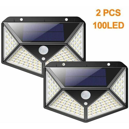 2 Pieces De Lamps Solaires Pour L'extérieur, 100 Led Lamp Solaire S... on Productcaster.