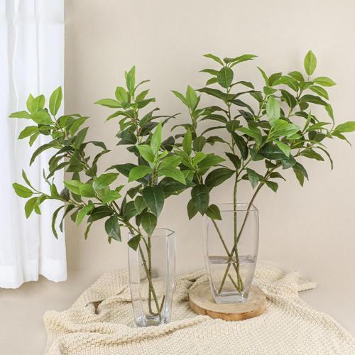 Plante artificielle à longue branche, fausse feuille d'osmanthus ve... on Productcaster.