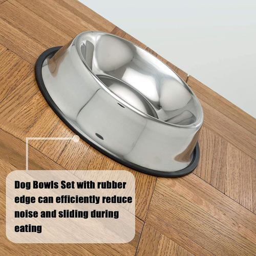 Dyg Bol En Acier Inoxydable Avec Base En Caoutchouc Pour Chiens De ... on Productcaster.