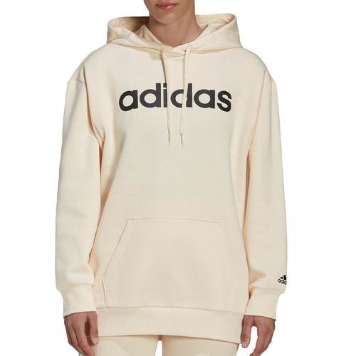 Sweat À Capuche Ecru Femme Adidas Lin Ov on Productcaster.