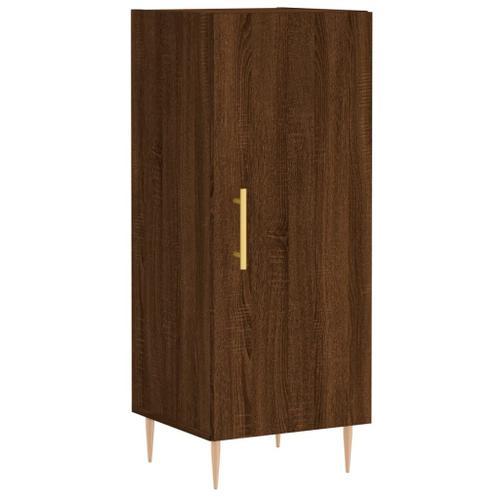 Vidaxl Buffet Haut Chêne Marron 34,5x34x180 Cm Bois D'ingénierie on Productcaster.