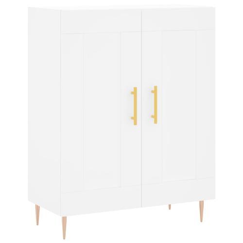 Vidaxl Buffet Haut Blanc 69,5x34x180 Cm Bois D'ingénierie on Productcaster.