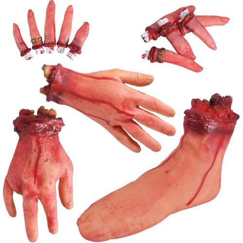 Halloween Blood Props Fake Scary Severed Hand Broken for Haunted Ho... on Productcaster.