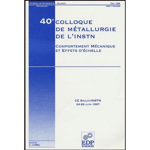 Journal De Physique Iv Volume 8, Pr4 Jui - Comportement Mécanique E... on Productcaster.