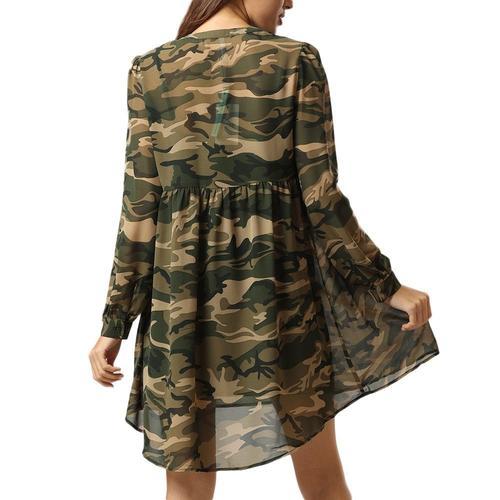 Robe Imprimé Camouflage Kaki Femme Pepe Jeans Denise on Productcaster.