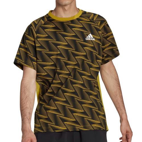 T-Shirt Noir/Jaune Homme Adidas Hn9098 on Productcaster.