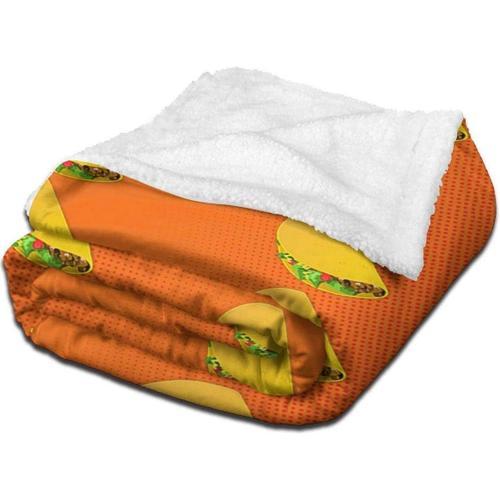 Taco Food Hamburger Orange Sherpa Couverture Ultra Doux Jeter Couve... on Productcaster.