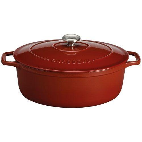 Chasseur - Cocotte Ovale En Fonte Émaillée 33cm Rouge Puc473381 on Productcaster.