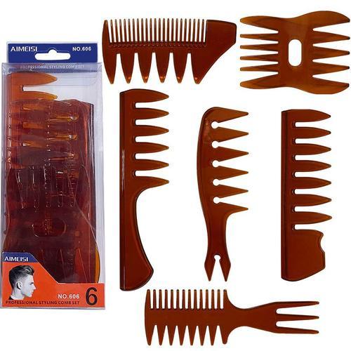 Haifu 6 Pack Quiff Styling Comb Hommes Professionnel Hairdewssing B... on Productcaster.