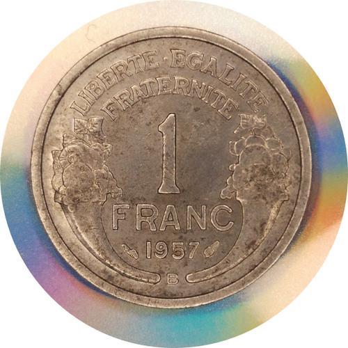 Monnaie France - 1957 "B" - 1 Franc Morlon Aluminium, Légère (1,3g) on Productcaster.