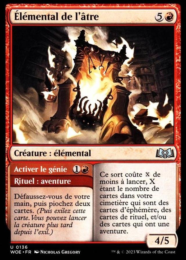 Élémental De L'âtre - Magic - Les Friches D' Eldraine - U - 136 on Productcaster.