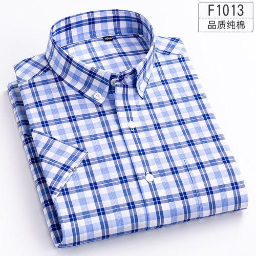 Chemise À Manches Courtes Pour Hommes,Coton,Confortable,Coupe Stand... on Productcaster.