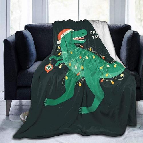 Tyrannosaurus Christmas Couverture De Lit Confortable Et Légère Cou... on Productcaster.