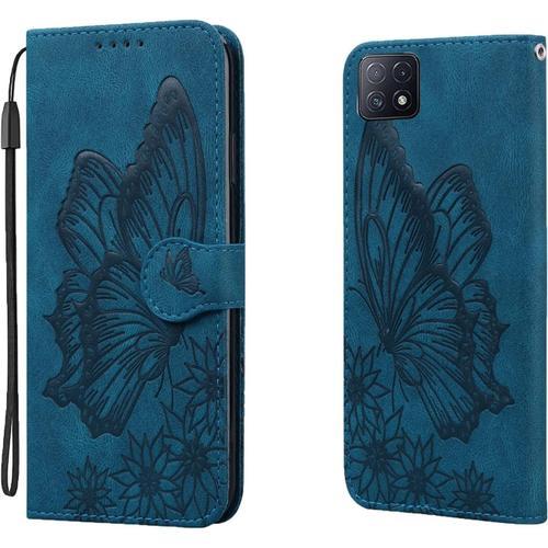 Coque Pour Oppo A73 5g, Housse Etui En Cuir Pu Rétro Portefeuille D... on Productcaster.