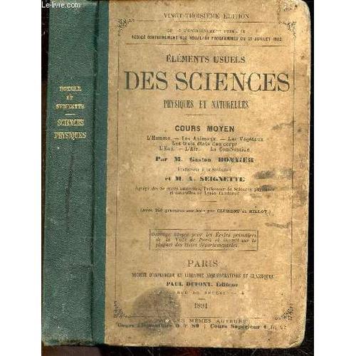 Elements Usuels Des Sciences - Physiques Et Naturelles - Cours Moye... on Productcaster.