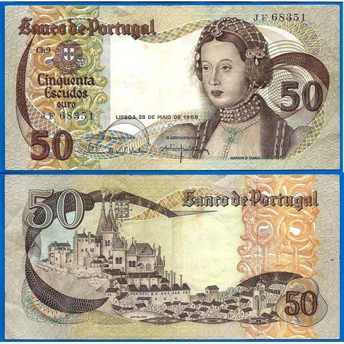 Portugal 50 Escudos 1968 Infanta D Maria Escudo Billet Europe on Productcaster.