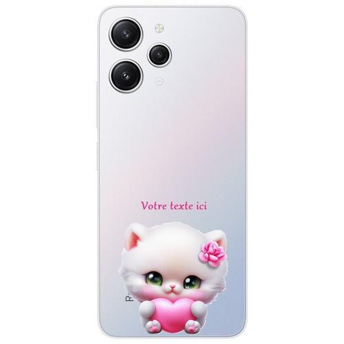 Coque Compatible Redmi 12 4g Chat Coeur Personnalisee on Productcaster.