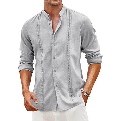 Chemise Respirante Et Décontractée Pour Homme,Imitation Coton Et Li... on Productcaster.