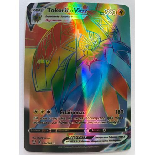 Carte Pokémon Tokorico Vmax 166/163 Rainbow Eb05 Styles De Combat Fr on Productcaster.