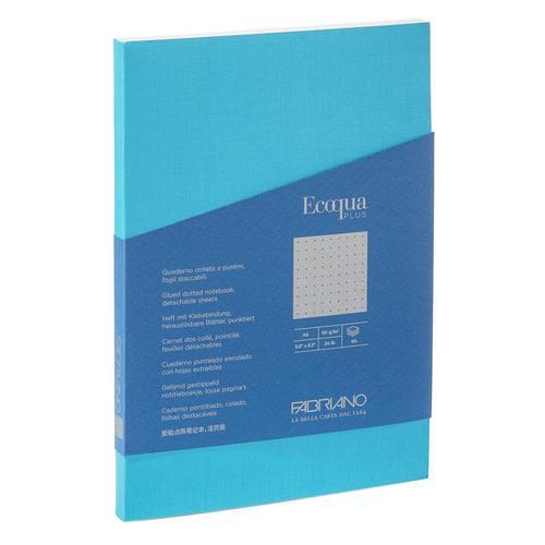 Fabriano Carnet Ecoquaplus-Points-A5-90gsm-90fls-Dos Collé-Turquoise on Productcaster.