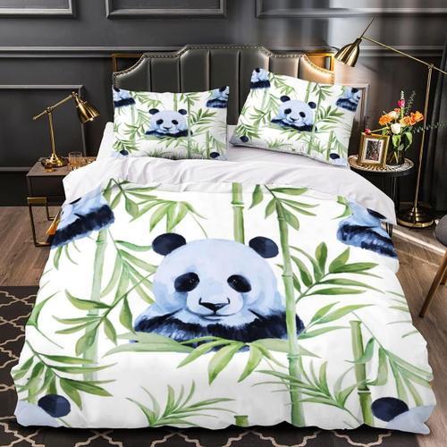 Housse De Couette Imprim¿¿E Panda,Ensemble De Literie En Microfibre... on Productcaster.