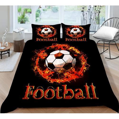 Ensemble De Housse De Couette Match De Football Flamme,Ensemble De ... on Productcaster.