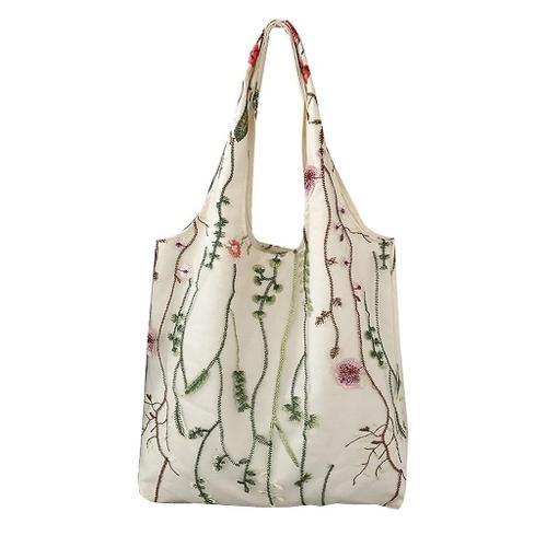 Embroidered Grocery Bags Shopping Bags With Handles Large Reusable ... on Productcaster.