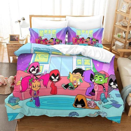 Les Teen Titans Partent?! Ensemble De Housse De Couette 3 Pi¿¿Ces A... on Productcaster.