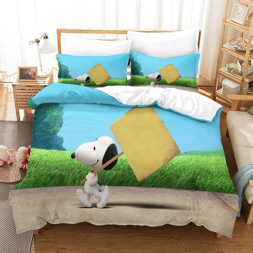 Snoopy 3 Pi¿¿Ces Housse De Couette, Ensemble De Literie Imprim¿¿ 3d... on Productcaster.