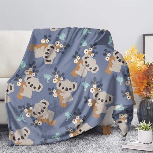 Couverture Koala De Dessin Animé, Flanelle En Microfibre, Drap De L... on Productcaster.