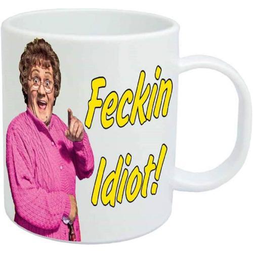 Mrs Browns Boys "Feckin Idiot" 11oz Ceramic Mug on Productcaster.