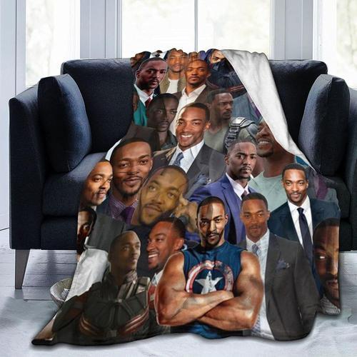 Anthony Mackie Couverture En Flanelle Légère, Douce, Chaude Et Conf... on Productcaster.