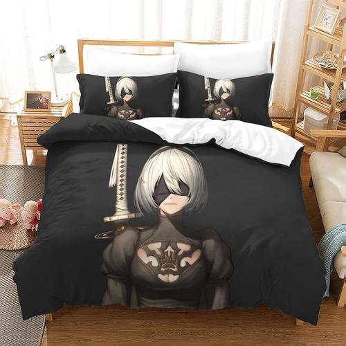 Nier Automata Ensemble De Housse De Couette D Yorha No Type B Impri... on Productcaster.