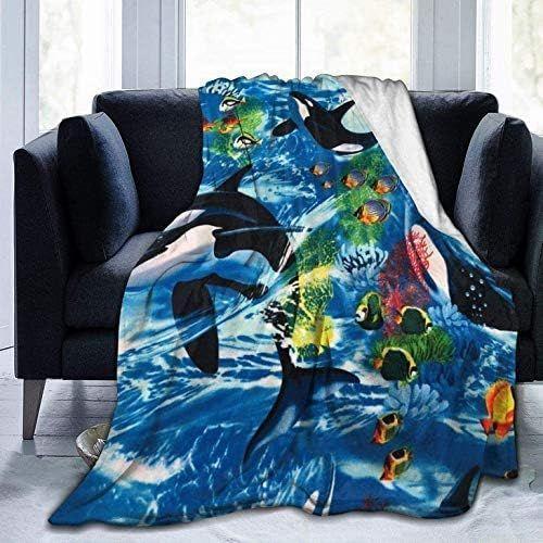 Couverture En Flanelle Avec Motif Baleine Sous-Marine, Douce Et Con... on Productcaster.