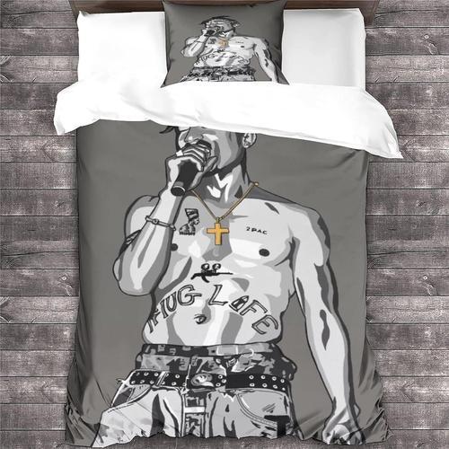 Tupac Shakur Housse De Couette Pac - Parure De Lit Hip-Pop Motif D ... on Productcaster.