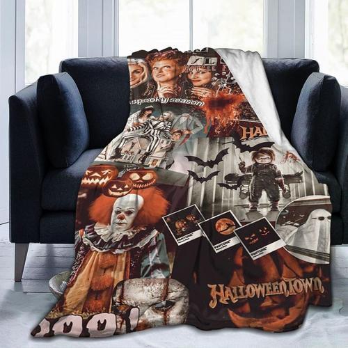 Couvertures Douces En Flanelle Avec Film D'horreur D'halloween, Cou... on Productcaster.