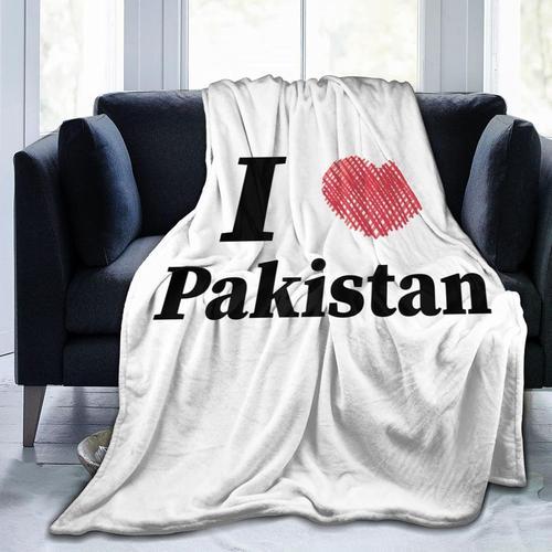 Couverture En Flanelle I Love Pakistan, Douce Et Confortable, Lavab... on Productcaster.