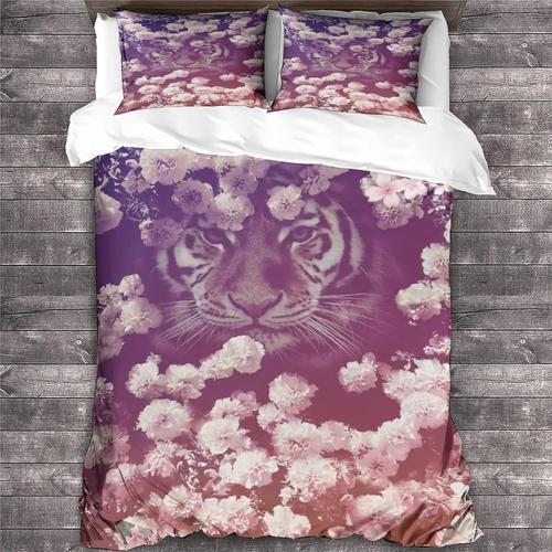 Tigre Parure De Lit Pi¿¿Ces Pour Lit Animal Faune Avec Housse De Co... on Productcaster.