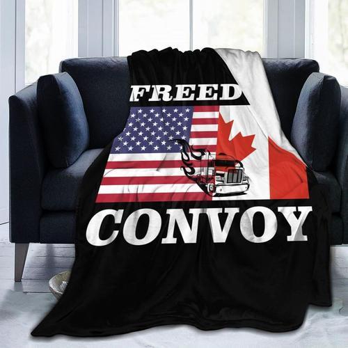 Couverture En Flanelle Imprimée Freedom Convoy, Couverture Simple U... on Productcaster.