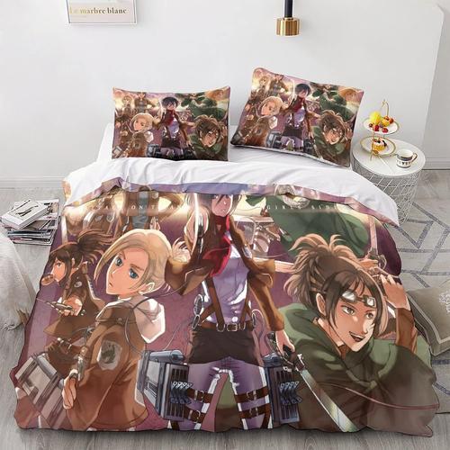 Attack On Titan Housse De Couette De Anime Japon Housse De Couette ... on Productcaster.