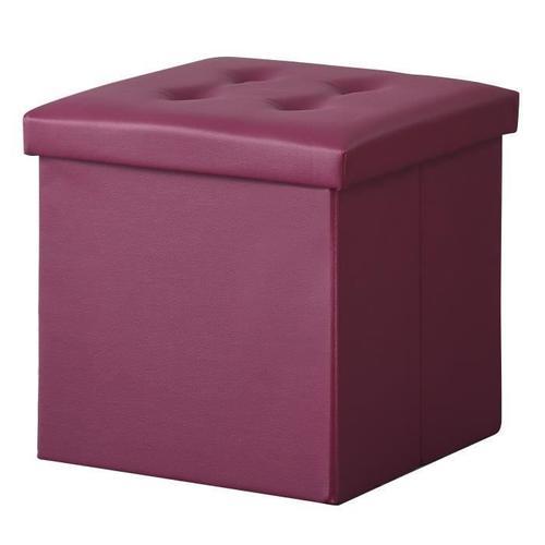 Coffre De Rangement Pouf Pliable Pvc 38cm - Bordeau on Productcaster.