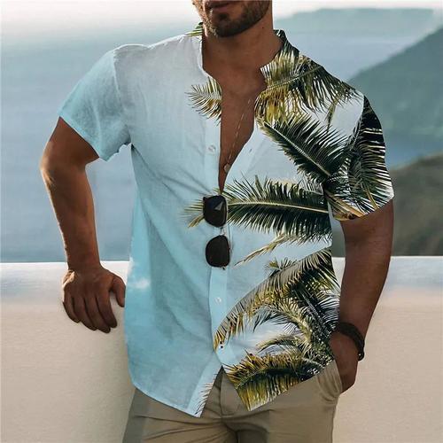 Chemise Hawaïenne À Manches Courtes Pour Homme,Vêtement De Plage Dé... on Productcaster.