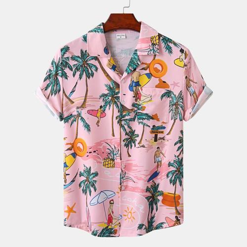 Chemise De Plage Hawaïenne À Pois Pour Hommes,Imprimé Floral Tropic... on Productcaster.