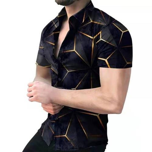 Chemise Imprimée À Manches Courtes Pour Homme,Vêtement Tendance À L... on Productcaster.