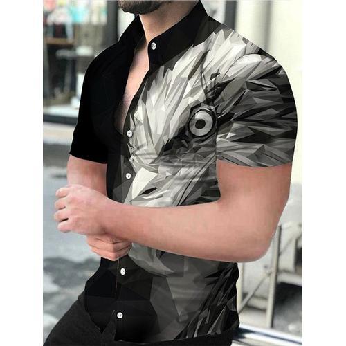 Chemise De Luxe À Imprimé Hawaïen Pour Homme,Manches Courtes,Décont... on Productcaster.