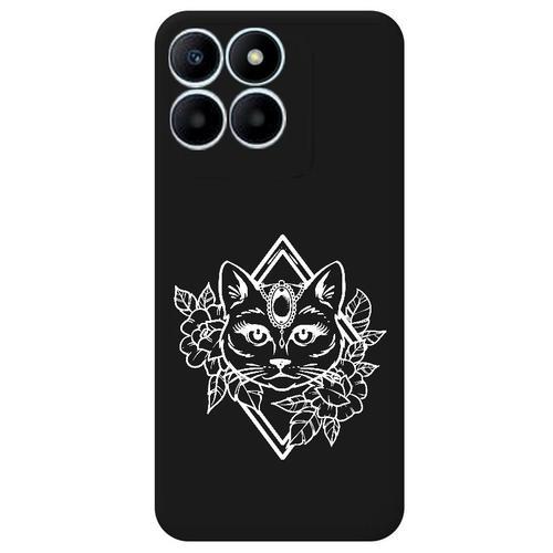 Coque Noire Pour Honor X6 Chat Fleur on Productcaster.