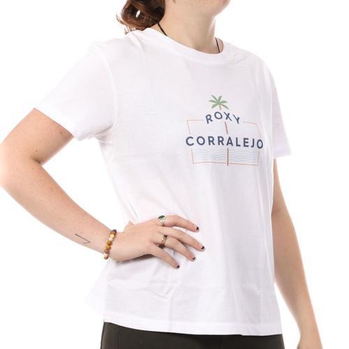 T-Shirt Blanc Femme Roxy Corralejo on Productcaster.