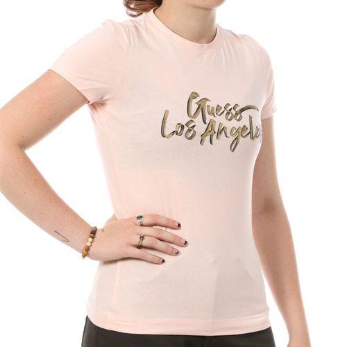 T-Shirt Rose Femme Guess Gold on Productcaster.