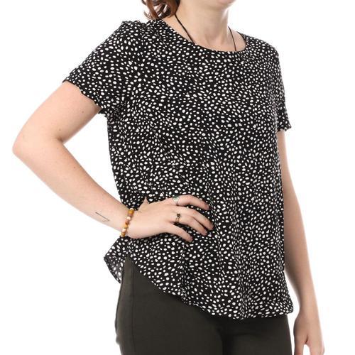 Blouse Noire À Motifs Femme Vero Moda Easy Joy on Productcaster.